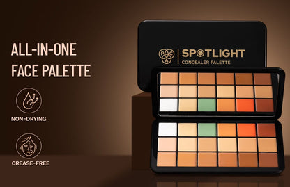 PAC Spotlight Concealer Palette - Correct Conceal & Foundation Palette, Lasting Buildable Coverage
(27g)