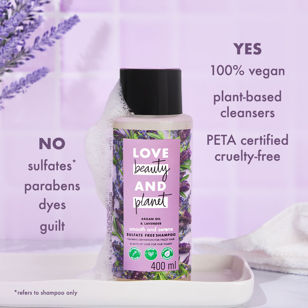 Love Beauty & Planet Argan Oil And Lavender Sulfate Free Smooth And Serene Shampoo
(600ml)
