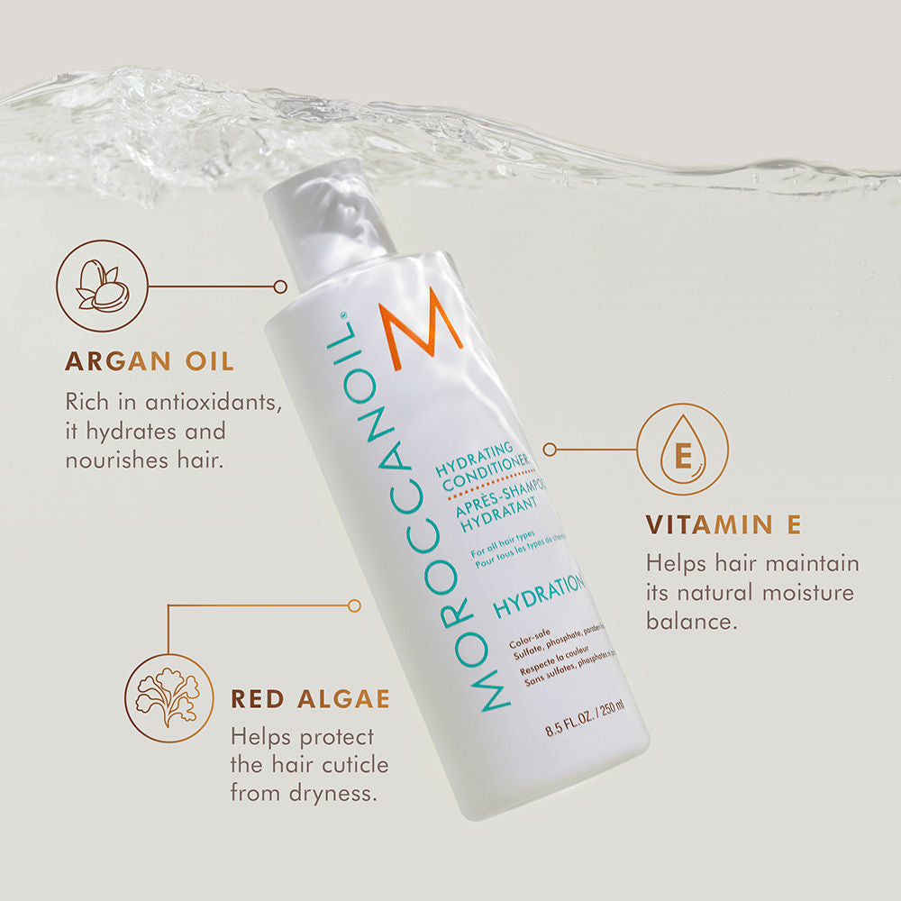 Moroccanoil Hydrating Conditioner | Argan Oil, Vitamin A+E, Red Algae |Daily Use For All Hair Types
(250ml)