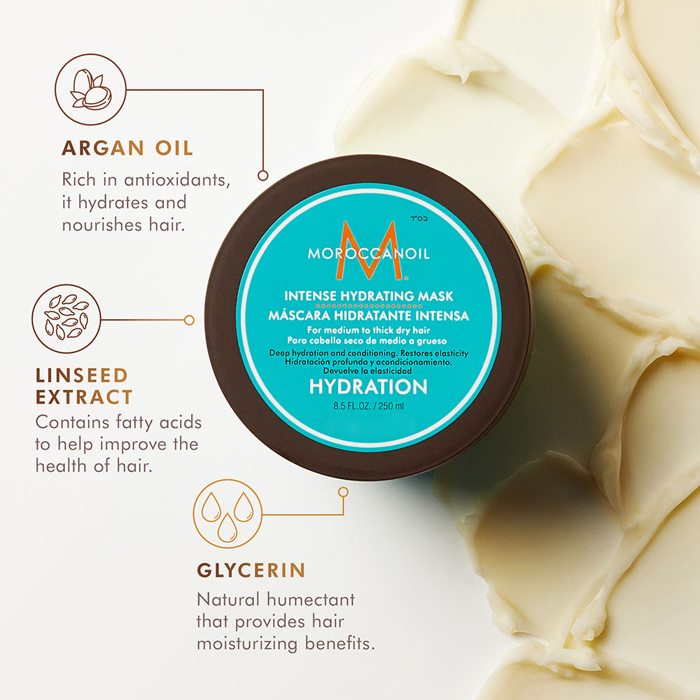 Moroccanoil Intense Hydrating Mask |Argan Oil Deep Conditioner for Dry, Thick Hair Restores Shine
(250ml)