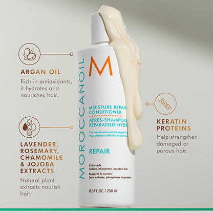 Moroccanoil Moisture Repair Conditioner | Argan Oil & Keratin | Repairs & Strengthens Damaged Hair
(500ml)