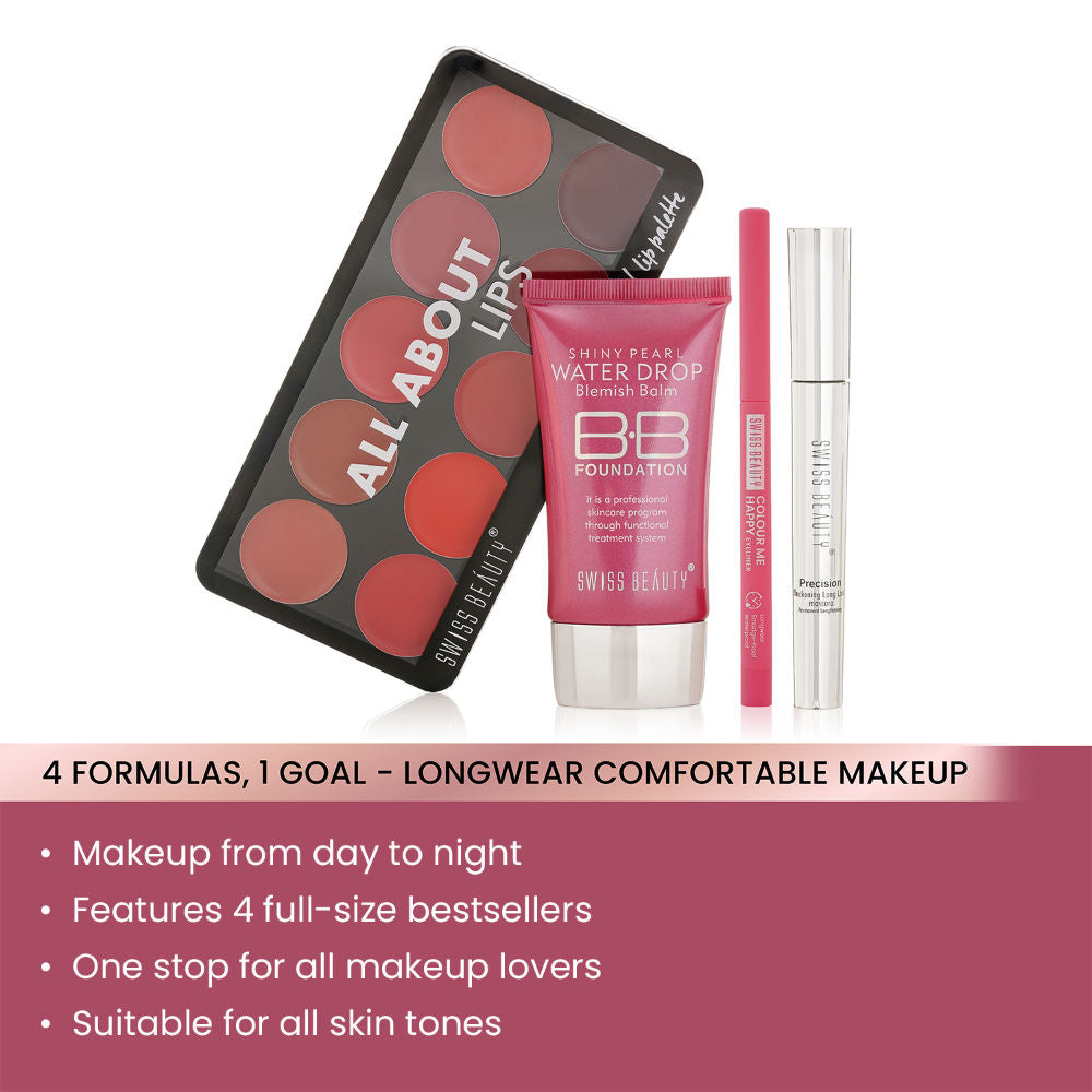 Swiss Beauty First Love Day - Night Makeup Kit
(62.4g)