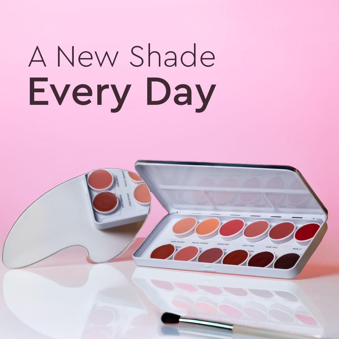 C2P Pro Studio Lip Spectrum 12 Color Cream Lipstick Palette for Women
(42g)