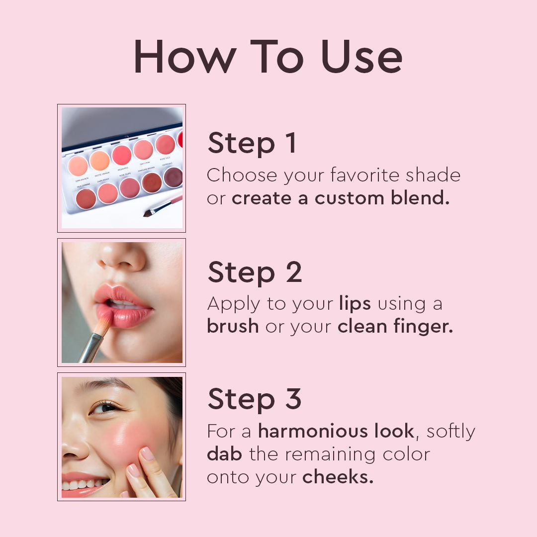 C2P Pro Studio Lip Spectrum 12 Color Cream Lipstick Palette for Women
(42g)