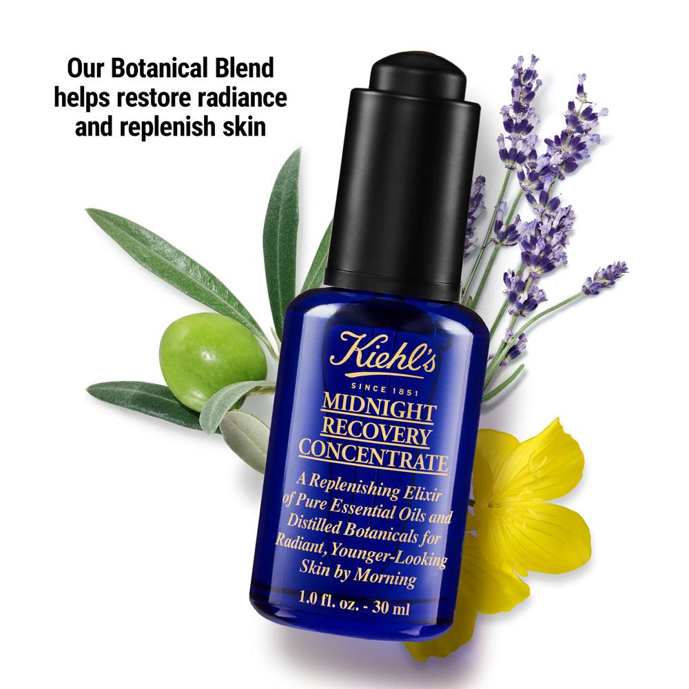 Kiehl's Midnight Recovery Concentrate Serum With Botanical Oil Blend For Radiant Skin
(15ml)