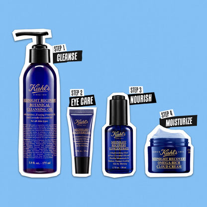 Kiehl's Midnight Recovery Concentrate Serum With Botanical Oil Blend For Radiant Skin
(15ml)