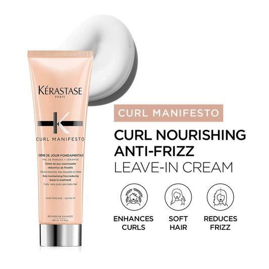 Kerastase Curl Manifesto Leave-In Cream For Curly & Wavy Hair , Defines Curls
(150ml)