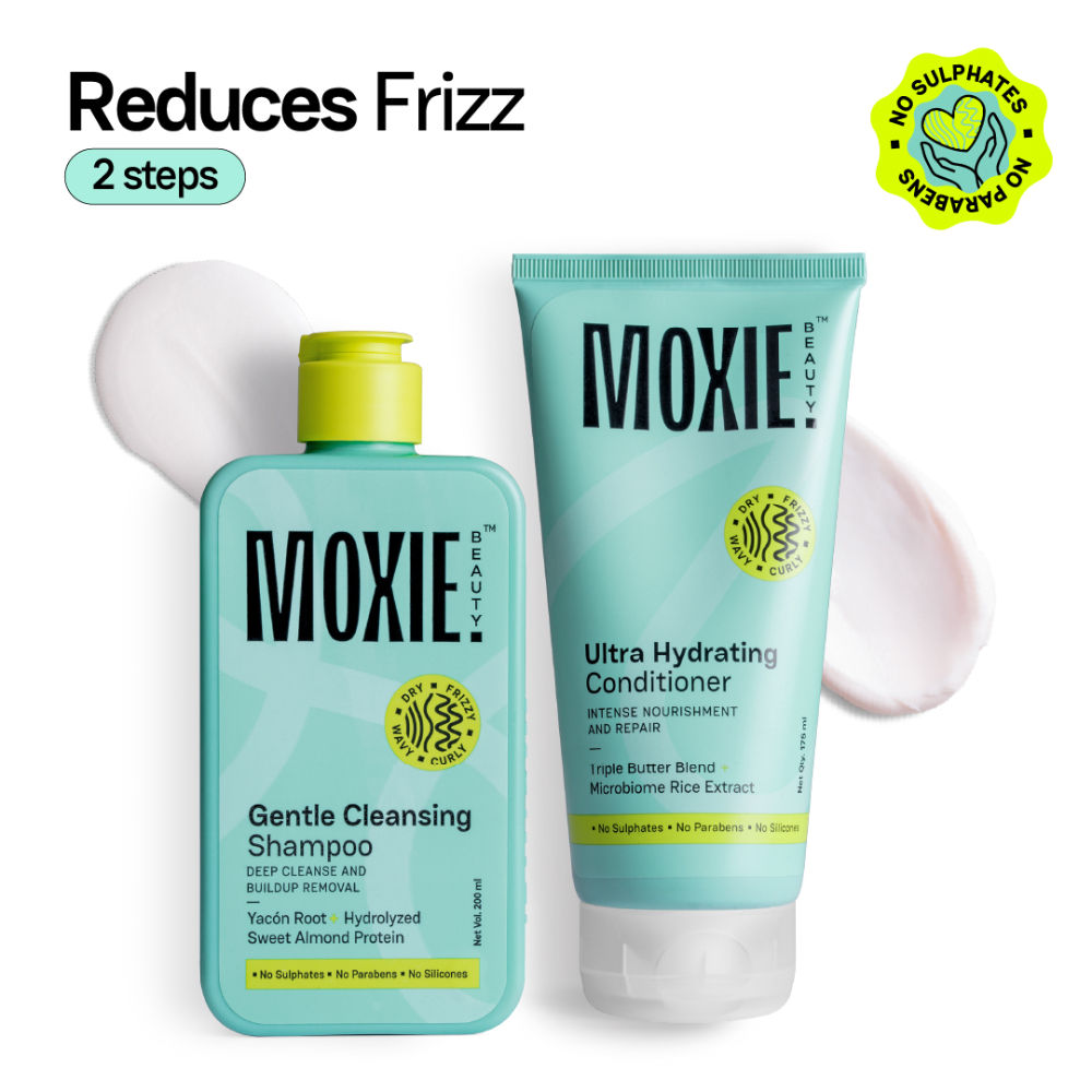 Moxie Beauty Rinse & Shine Duo - Shampoo & Conditioner for Dry and Frizzy Hair Combo
(2pcs)