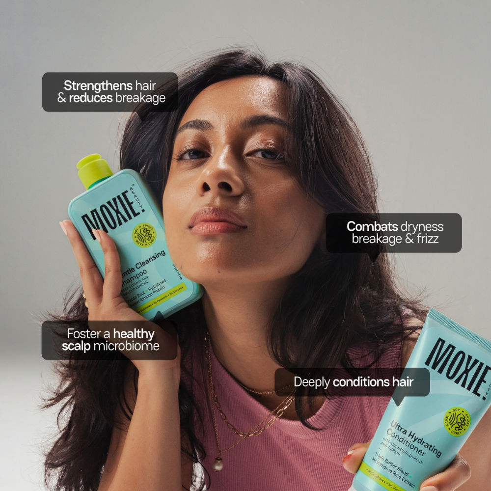 Moxie Beauty Rinse & Shine Duo - Shampoo & Conditioner for Dry and Frizzy Hair Combo
(2pcs)