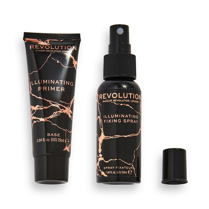 Makeup Revolution Illuminating Prime & Fix Duo Gift Set
(75ml)