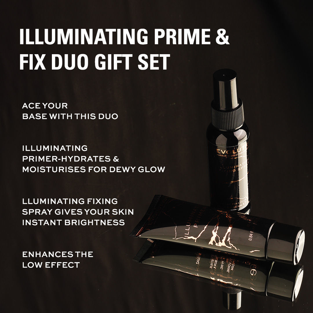 Makeup Revolution Illuminating Prime & Fix Duo Gift Set
(75ml)