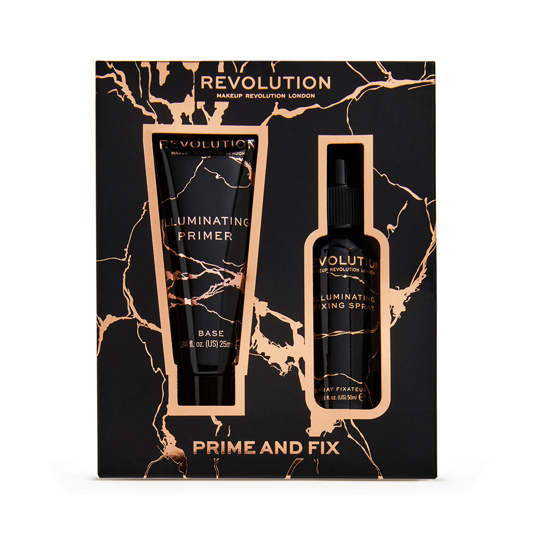 Makeup Revolution Illuminating Prime & Fix Duo Gift Set
(75ml)