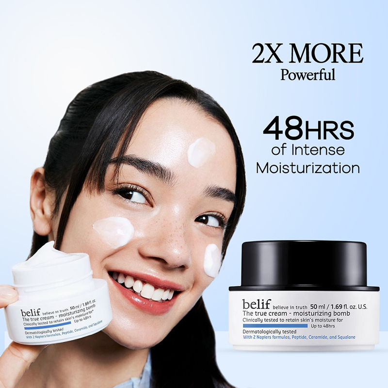 belif Moisturizing Bomb Cream-Vegan Korean Face Cream with Ceramides & Peptides For Barrier Repair
(50ml)