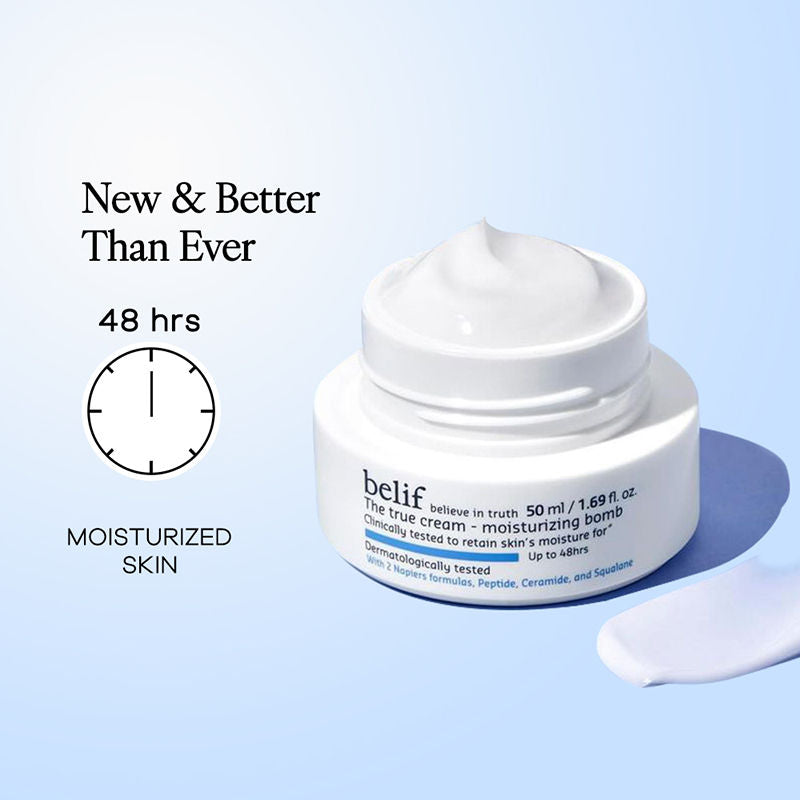 belif Moisturizing Bomb Cream-Vegan Korean Face Cream with Ceramides & Peptides For Barrier Repair
(50ml)