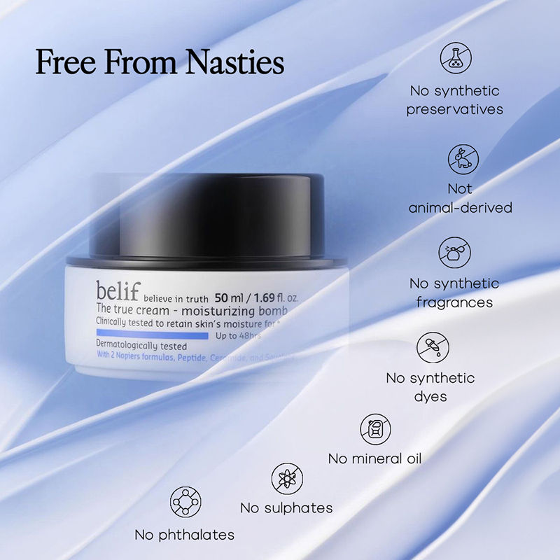 belif Moisturizing Bomb Cream-Vegan Korean Face Cream with Ceramides & Peptides For Barrier Repair
(50ml)