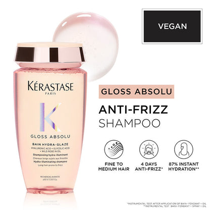 Kérastase Gloss Absolu Anti-Frizz Shampoo, Fine-Medium Hair, 4-Days Anti-Frizz
(250ml)