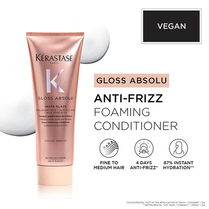 Kérastase Gloss Absolu Anti-Frizz Foaming Conditioner, Fine-Medium Hair, 4-Days Anti-Frizz
(250ml)
