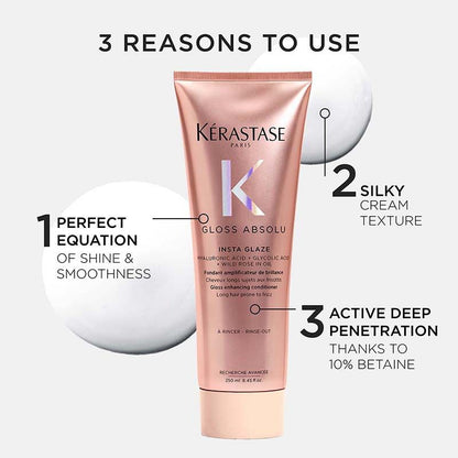 Kérastase Gloss Absolu Anti-Frizz Foaming Conditioner, Fine-Medium Hair, 4-Days Anti-Frizz
(250ml)