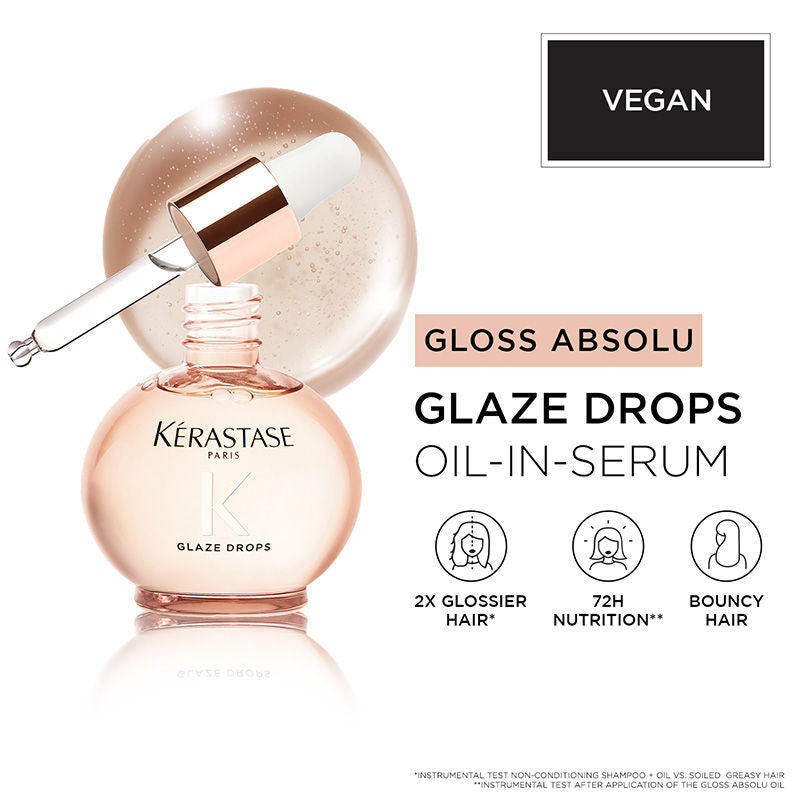 Kerastase Gloss Absolu Anti-Frizz Glaze Oil Drops For Bouncy & Glossy Hair
(45ml)