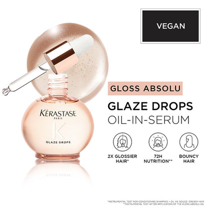 Kerastase Gloss Absolu Anti-Frizz Glaze Oil Drops For Bouncy & Glossy Hair
(45ml)