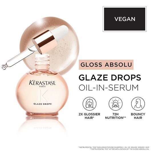 Kerastase Gloss Absolu Anti-Frizz Glaze Oil Drops For Bouncy & Glossy Hair
(45ml)
