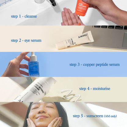 Copper Peptide Serum for Collagen Boost, Hydration, Firmness & Barrier Repair – DGA + Ectoin
(10ml)